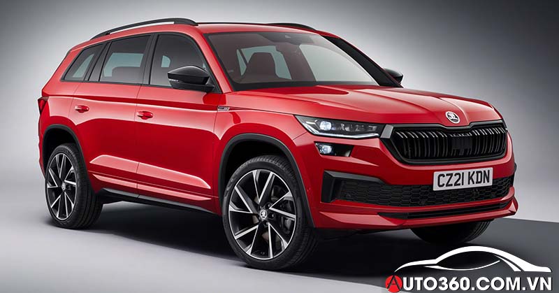 Xe Skoda Kodiaq đỏ