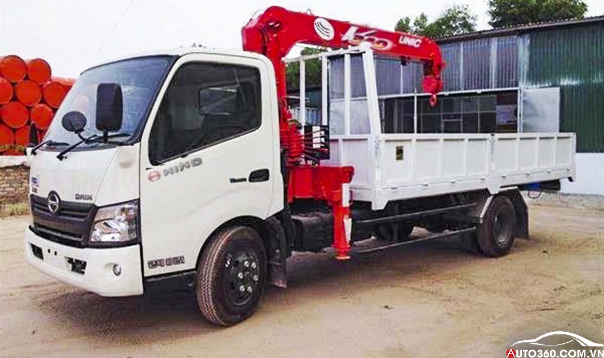 XE TẢI HINO XZU730 GẮN CẨU UNIC 3 TẤN 5 KHÚC