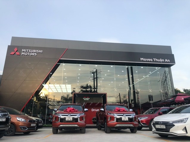 Khai trương đại lý 3s, showroom trưng bày xe mitsubishi Thuận An Bình Dương