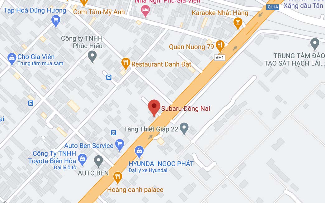 vị tr&iacute; subaru đồng nai tr&ecirc;n bản đồ Việt Nam